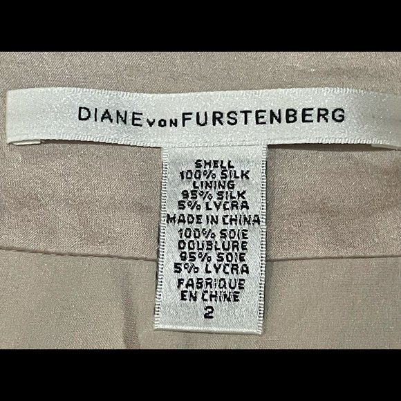 ▪️DVF▪️Blush & Grey Satin & Lace Silk Camisole Top - Picture 4 of 7